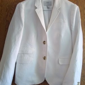 J Crew White Linen Blazer
